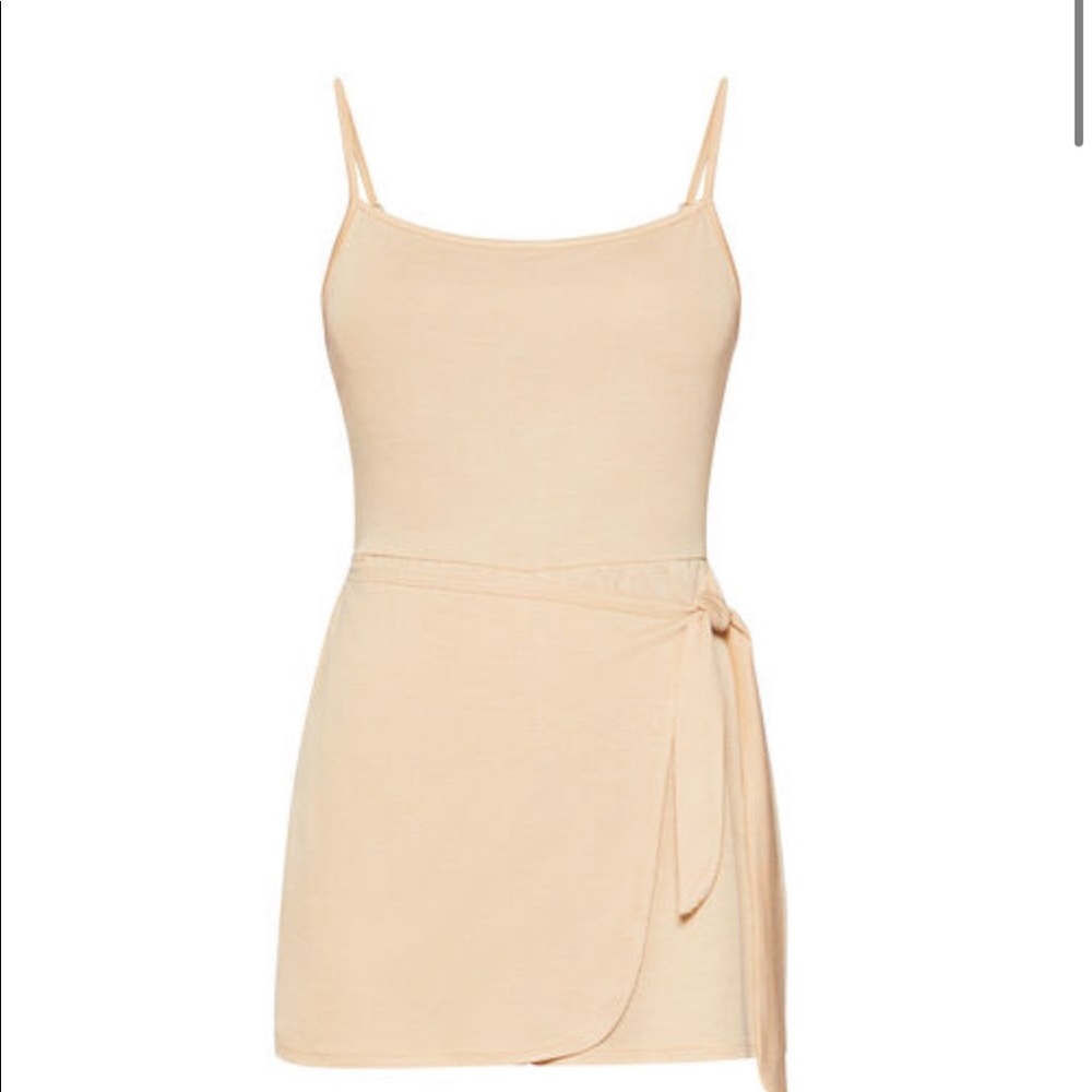 Wrap front strappy romper